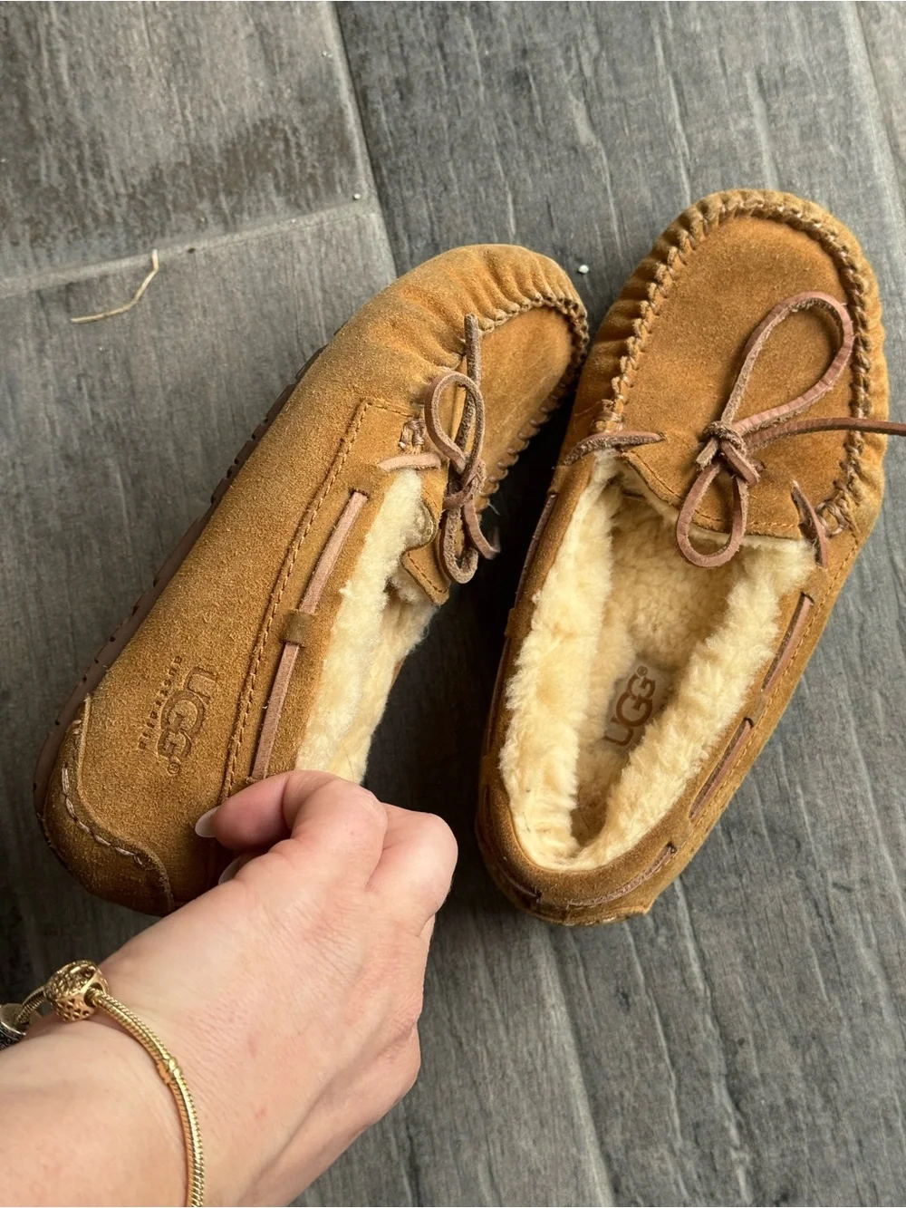 UGG toddler chestnut slippers